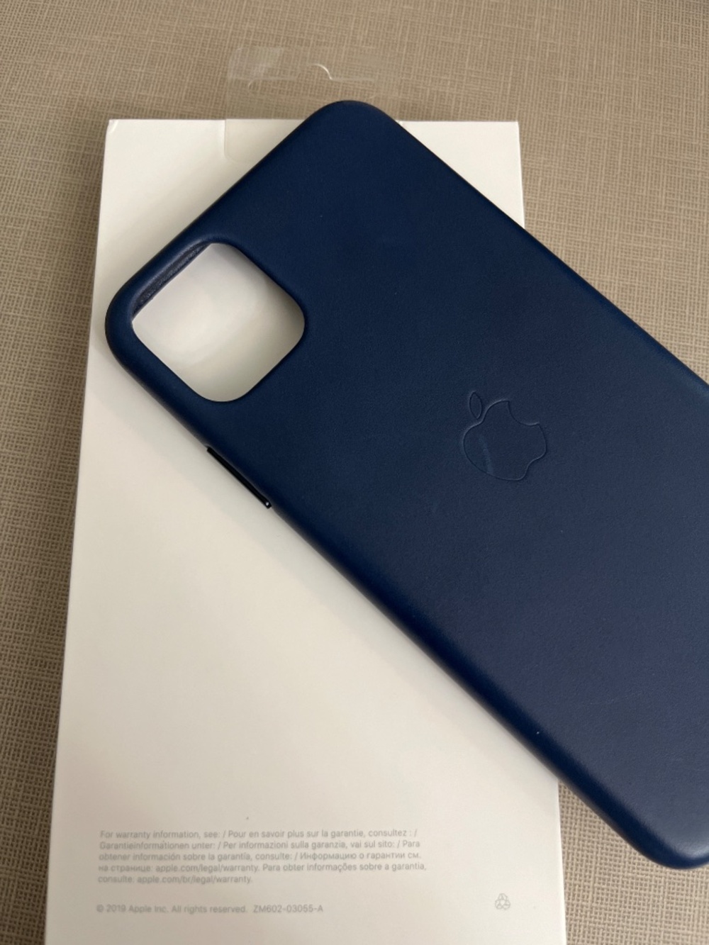 New Apple Leather Case for iPhone 11 Pro Max - Deep Blue - Picture 6 of 8